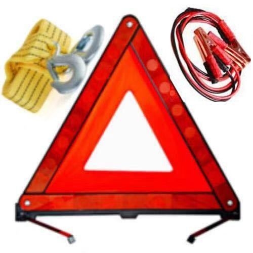 Automobiļu brīdinājuma zīme ar saliekamu atstarojošu briesmu plāksni un ugunsdzēsības komplektu