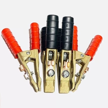 Žalvarinė akumuliatoriaus klipsas automobiliui, aligatoria klipsas paleidimui ir žemei