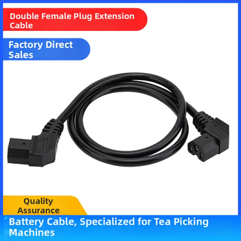 Akumulatora kabelis elektriskajiem transportlīdzekļiem ar dubultiem sieviešu savienotājiem – pagarinājums, biezs tīrs vara vadītājs