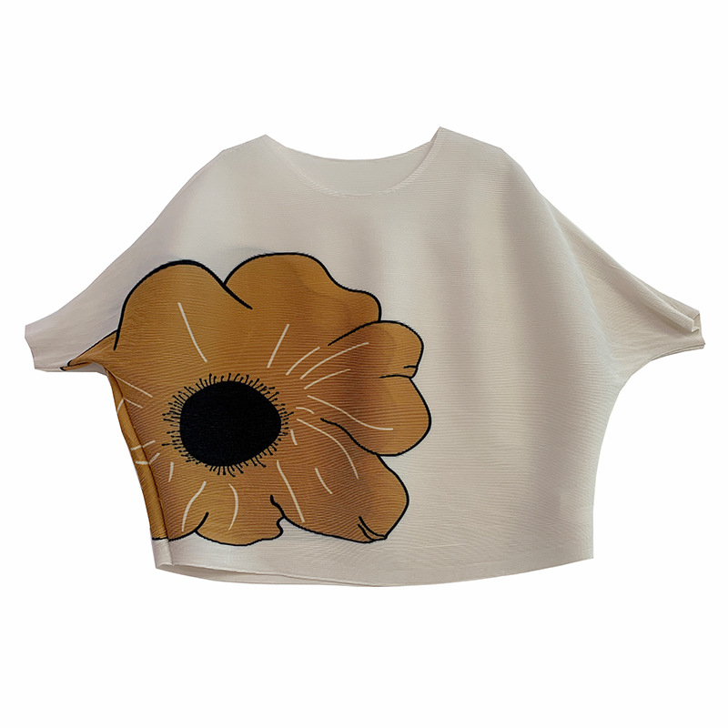 Ženski T-shirt, poliester, okrugli izrez, slobodan kroj, 3/4 rukavi, standardna duljina