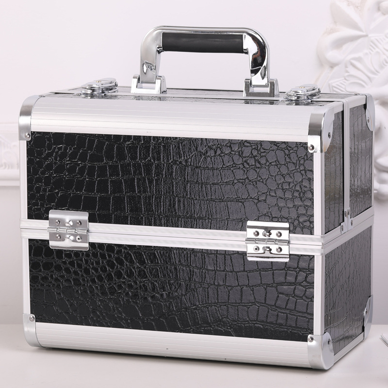 Cutie pentru instrumente de tatuaj - Cutie mare pentru machiaj cu încuietoare, ABS material, pentru uz casnic