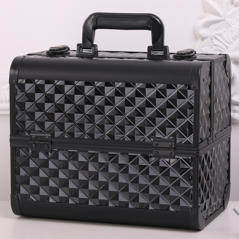 Cutie pentru instrumente de tatuaj - Cutie mare pentru machiaj cu încuietoare, ABS material, pentru uz casnic