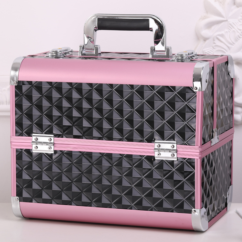 Cutie pentru instrumente de tatuaj - Cutie mare pentru machiaj cu încuietoare, ABS material, pentru uz casnic