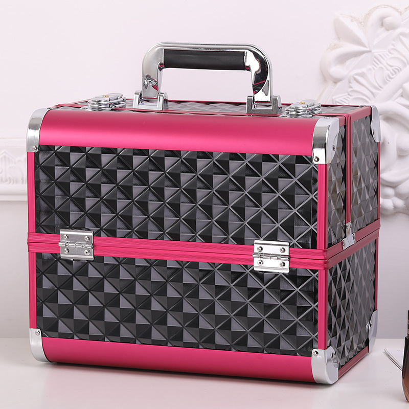 Cutie pentru instrumente de tatuaj - Cutie mare pentru machiaj cu încuietoare, ABS material, pentru uz casnic