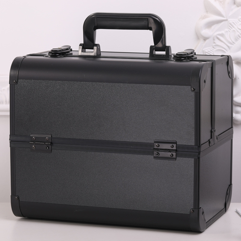 Cutie pentru instrumente de tatuaj - Cutie mare pentru machiaj cu încuietoare, ABS material, pentru uz casnic