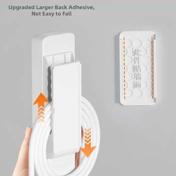 Suport de perete pentru prize și organizator de cabluri pentru routere, montaj universal, fără găuri, material: floare de mătase