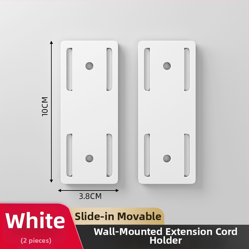 Suport de perete pentru prize și organizator de cabluri pentru routere, montaj universal, fără găuri, material: floare de mătase