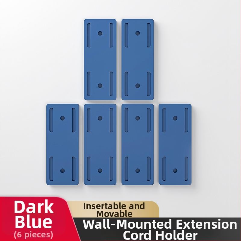 Suport de perete pentru prize și organizator de cabluri pentru routere, montaj universal, fără găuri, material: floare de mătase