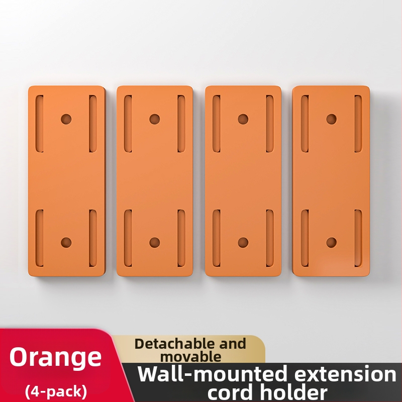 Suport de perete pentru prize și organizator de cabluri pentru routere, montaj universal, fără găuri, material: floare de mătase
