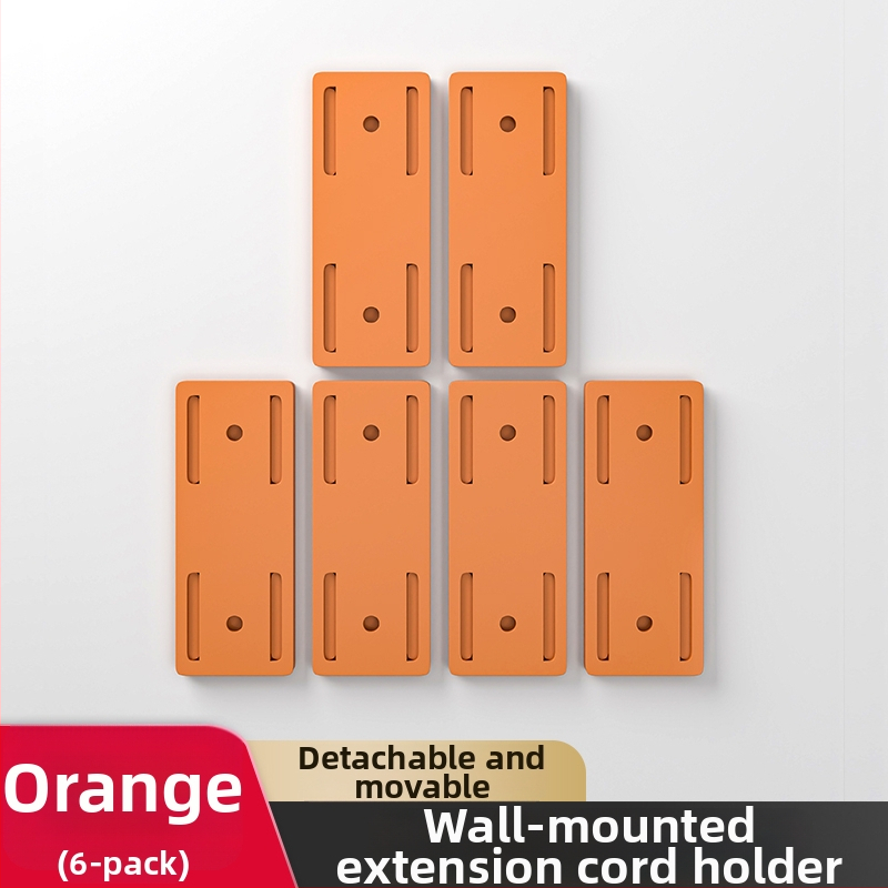 Suport de perete pentru prize și organizator de cabluri pentru routere, montaj universal, fără găuri, material: floare de mătase