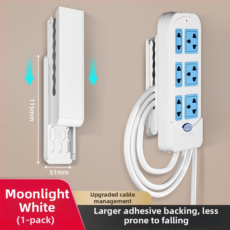 Suport de perete pentru prize și organizator de cabluri pentru routere, montaj universal, fără găuri, material: floare de mătase