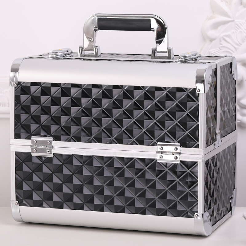 Cutie pentru unelte de tatuaj, capacitate mare, geantă de machiaj cu lacăt – pentru artiști de make-up: gene, tatuaj sprâncene, manichiură, îngrijire picioare