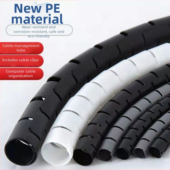 Plastmasas vadu savēršanas caurule ar aizsargājošu kabeli uzglabāšanai un grupēšanai | Stils: Cits | Zīmols: Unique | Kategorija: Cits organizēšanas un putekļu aizsardzības aprīkojums