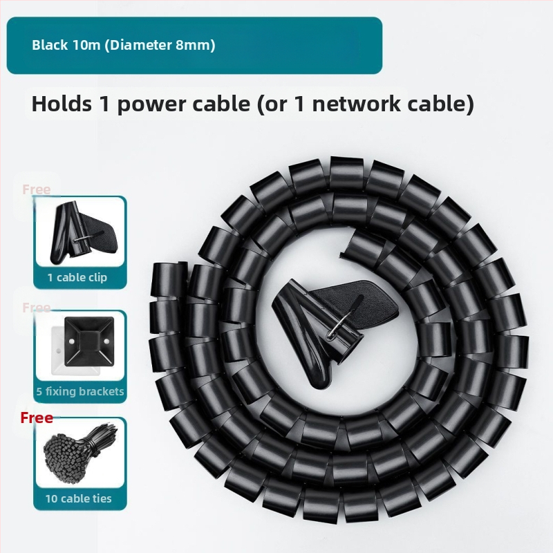 Plastmasas vadu savēršanas caurule ar aizsargājošu kabeli uzglabāšanai un grupēšanai | Stils: Cits | Zīmols: Unique | Kategorija: Cits organizēšanas un putekļu aizsardzības aprīkojums