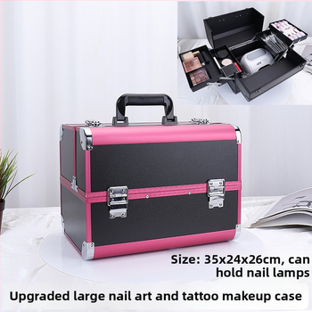 Tetovēšanas instrumentu kārba ar lielu ietilpību, kosmētikas kārbiņa ar slēdzeni, ABS materiāls