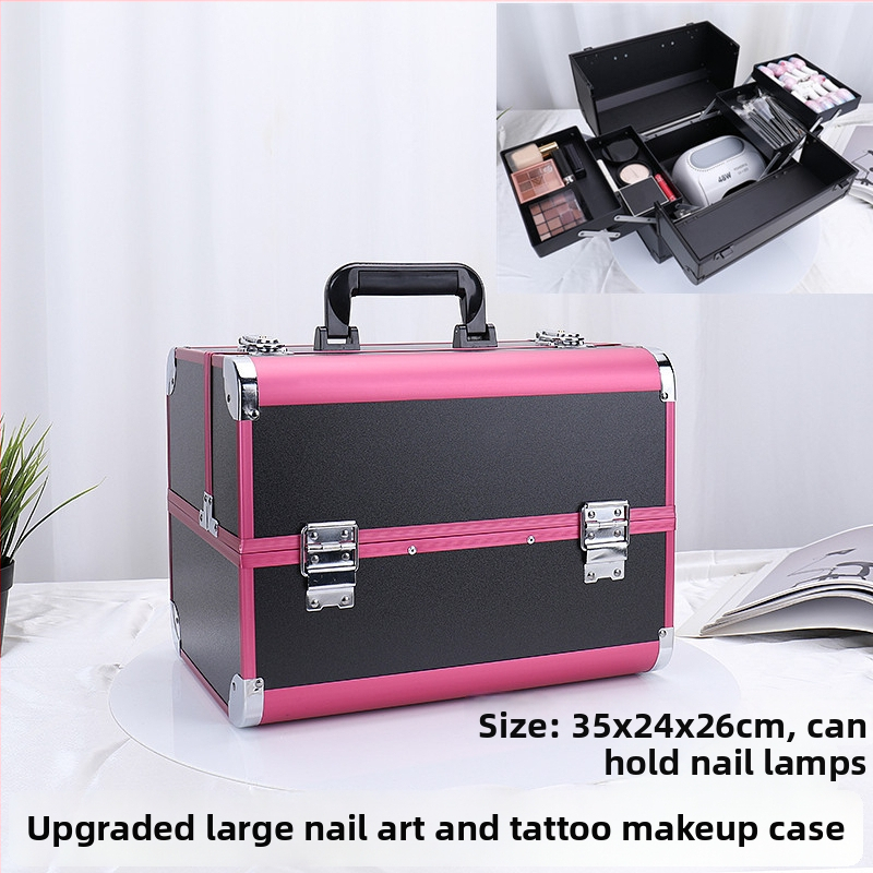 Tetovēšanas instrumentu kārba ar lielu ietilpību, kosmētikas kārbiņa ar slēdzeni, ABS materiāls