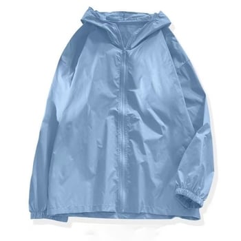Ultra tenká kapucňová bežecká bunda s UV ochranou, Ice Silk priedušná látka pre leto