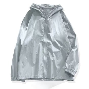 Ultra tenká kapucňová bežecká bunda s UV ochranou, Ice Silk priedušná látka pre leto