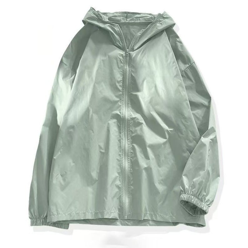 Ultra tenká kapucňová bežecká bunda s UV ochranou, Ice Silk priedušná látka pre leto