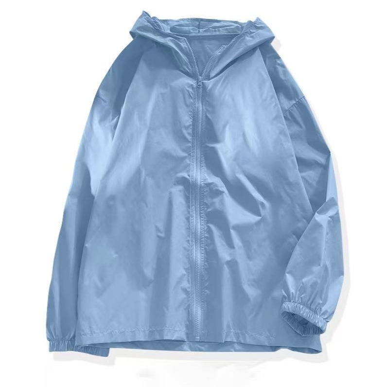Ultra tenká kapucňová bežecká bunda s UV ochranou, Ice Silk priedušná látka pre leto