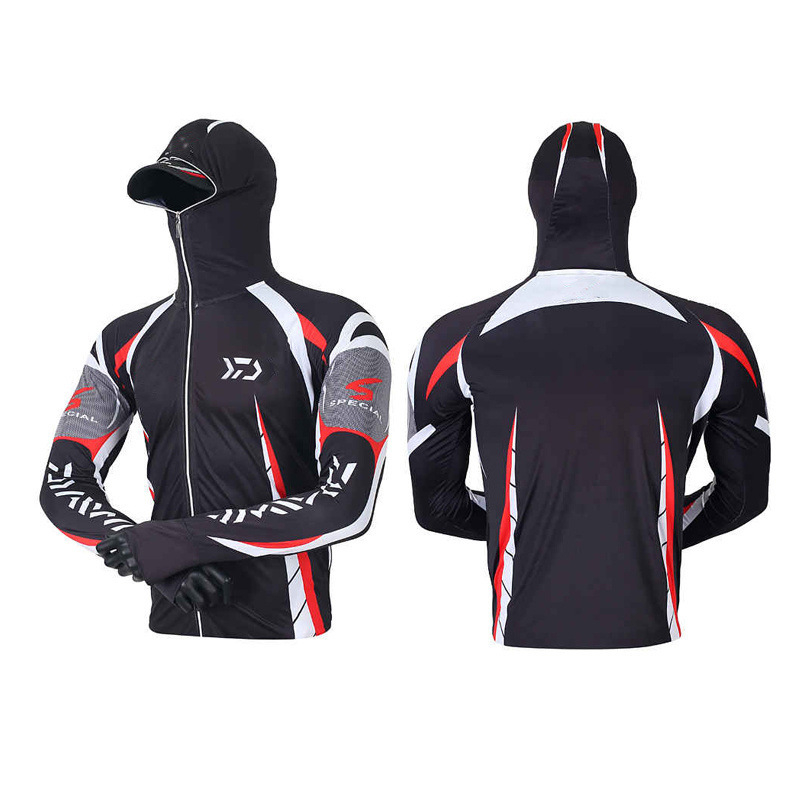 Vīriešu zvejas komplekts no Ice Silk materiāla — elpojošs, ātri žūst, UV aizsardzība, pret odiem, rudens zvejībai