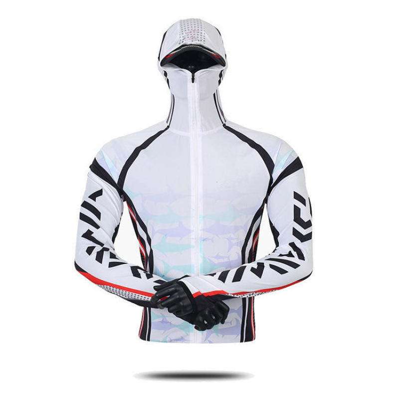 Vīriešu zvejas komplekts no Ice Silk materiāla — elpojošs, ātri žūst, UV aizsardzība, pret odiem, rudens zvejībai