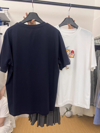 Pamuk majica kratkih rukava s printom anime crteža, ležernog kroja, okrugli izrez, srednja duljina, japansko-korejski casual stil