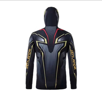 Zvejas apģērbs ar UV aizsardzību, kapuci, ātri žūstošs, elpojošs, vēja izturīgs