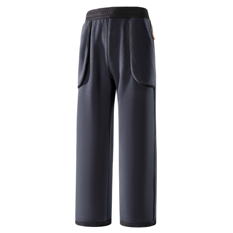 Pantaloni de iarnă pentru bărbați, cu căptușeală fleece, rezistenți la vânt, croială dreaptă, lejeri