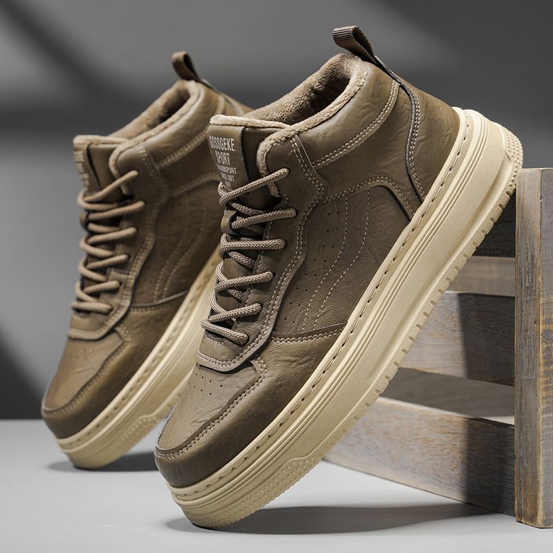 Vīriešu ziemas kurpes ar Ultra-fiberādu ādu un fleece apdari – pretslīdēšana, silti, izturīgi pret nodilumu, ikdienas darba kurpes