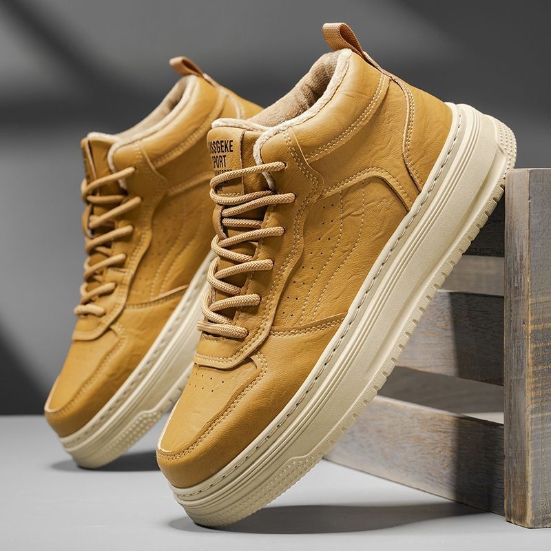 Vīriešu ziemas kurpes ar Ultra-fiberādu ādu un fleece apdari – pretslīdēšana, silti, izturīgi pret nodilumu, ikdienas darba kurpes