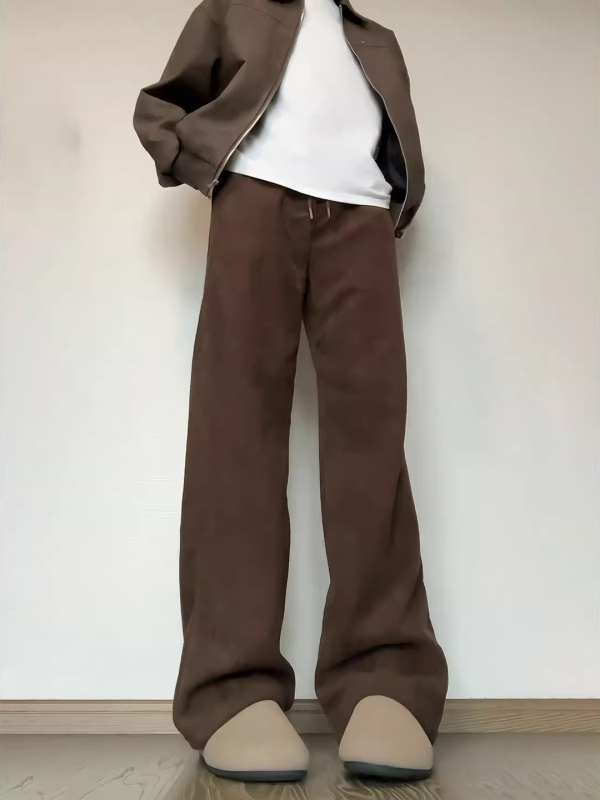 Muške zimske hlače od korduroja s fleece podstavom, vintage teške casual hlače