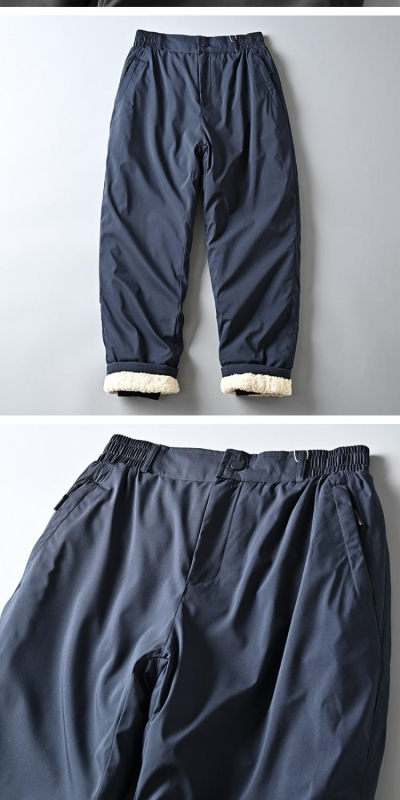 Meeste fleece-vooderdusega grafeniga lõigatud sirged püksid, keskmine vöökoht, igapäevane kandmine, sügis 2025, sünteetiliste kiudude segu