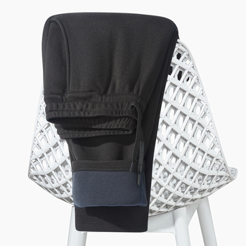 Muške zimske trenirke hlače s flisom, otporne na vjetar, ravnog kroja, srednjeg struka, s pojasom i vezicama