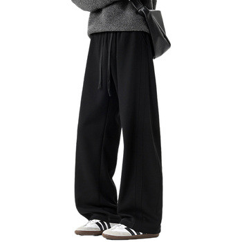 Vīriešu sporta bikses ar taisu piegriezumu un paneļu dizainu, 64% kokvilna, 36% poliesteris