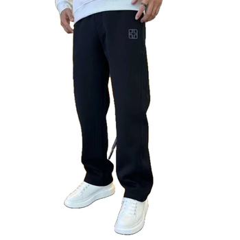 Muške sportske hlače s flecom iznutra, ravnog kroja, pojas i vezica, zima, visoka elastičnost