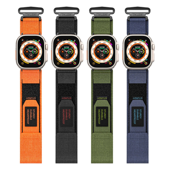 Nylonový plátenný remienok pre Apple Watch s Alpine Nylon Loop a Velcro zapínaním, 22 mm rozhranie, 18 g