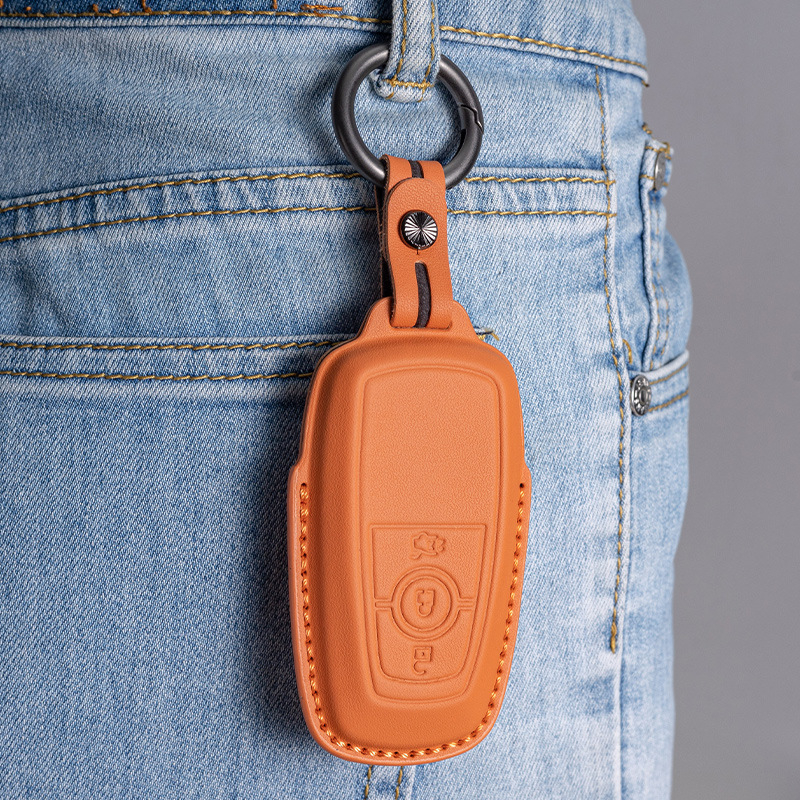 Etui za Ford ključ - koža prvog sloja, luksuzni stil (HF, bez prilagođavanja)