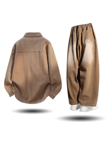 Corduroy švarkas ir kelnių kostiumas, ruduo 2025, Ilgomis rankovėmis, medvilnė