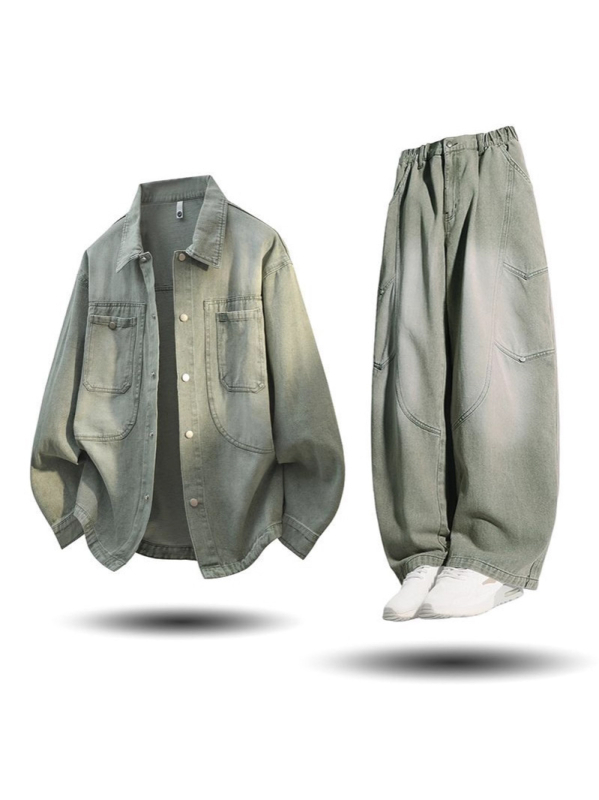 Corduroy švarkas ir kelnių kostiumas, ruduo 2025, Ilgomis rankovėmis, medvilnė