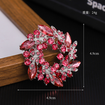 Bauhinia ziedu vainaga korsāža, daudzslāņu 3D piespraude, vintage pilna dimanta piespraude, vairumtirdzniecības apģērbu aksesuāri, Ziemassvētku piespraudes