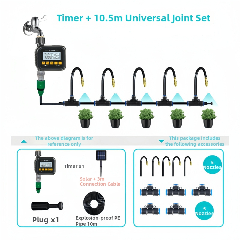 Irrigator inteligent cu alimentare solară, senzor de ploaie, control de la distanță și udare automată