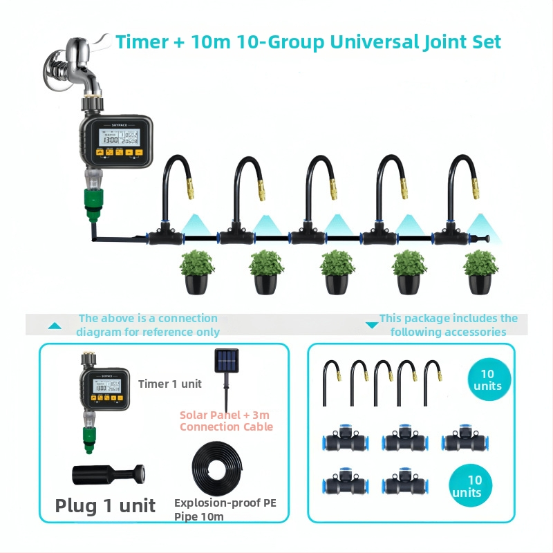 Irrigator inteligent cu alimentare solară, senzor de ploaie, control de la distanță și udare automată