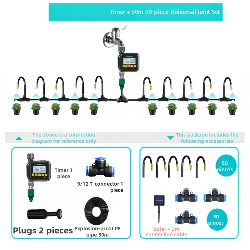 Irrigator inteligent cu alimentare solară, senzor de ploaie, control de la distanță și udare automată
