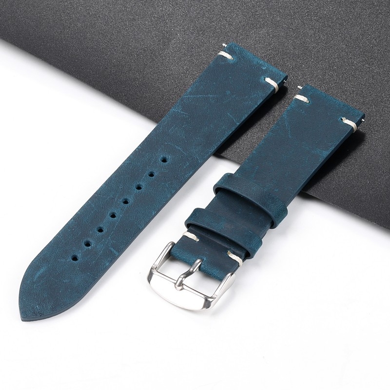 Δερμάτινο λουράκι Huawei ρολογιού, Crazy Horse δέρμα, vintage ρετρό στυλ με επιρροές Λογοτεχνίας και Τέχνης, Άνοιξη 2024 έκδοση