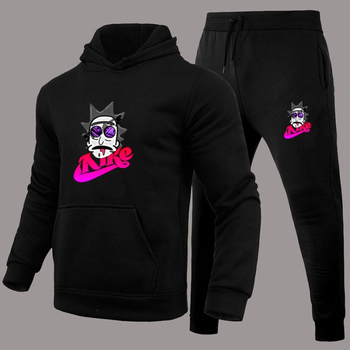 Kapučių megztinio ir kelnių komplektas — poliesterio pluoštas, ilgos rankovės, ilgosios kelnės, megztinis, keturi metų laikai