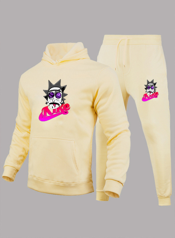 Kapučių megztinio ir kelnių komplektas — poliesterio pluoštas, ilgos rankovės, ilgosios kelnės, megztinis, keturi metų laikai