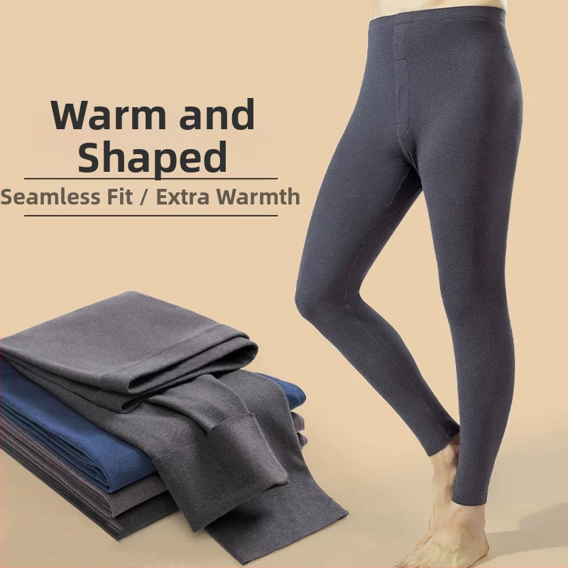 Pánske termálne nohavice bez švov, teplé, 80–90% polyester, jednovrstvové, tkanina 181–200 g/m²