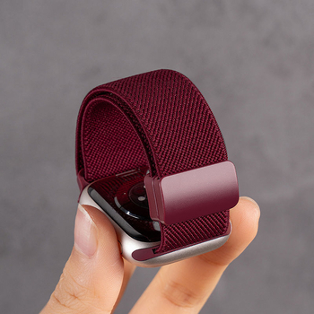 Curea Apple Watch, țesătură din nailon, închizător magnetic din plastic S67, textură moale