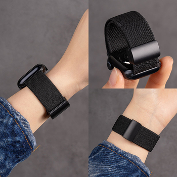 Curea Apple Watch, țesătură din nailon, închizător magnetic din plastic S67, textură moale